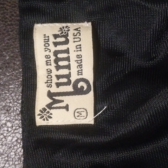 Black MuMu Maxi Dress- Black Slip with Maxi Dress Transparent Satin Scoop Back M - Picture 6 of 8